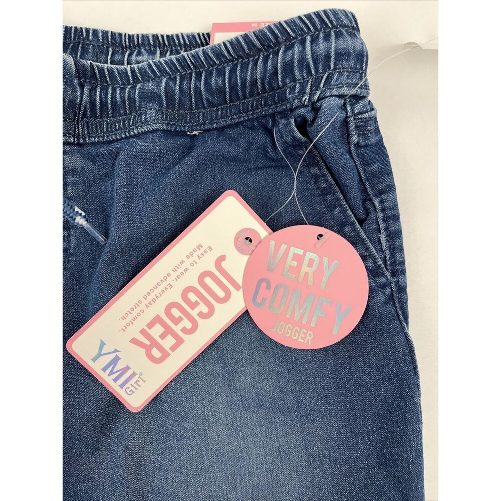 YMI Denim Jogger Shorts Girls Size Medium Blue Advanced Stretch Pockets - Picture 10 of 10